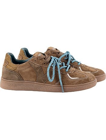 Baskets en cuir et suede victoria.