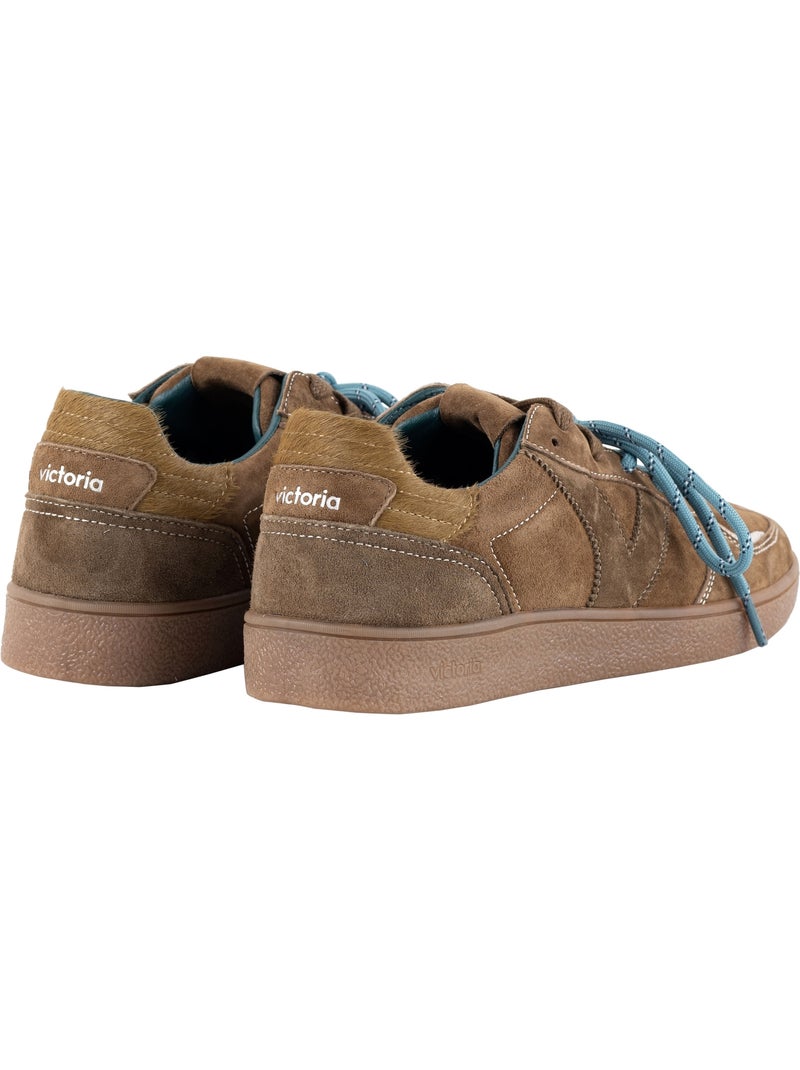Basket basse cuir victoria Taupe - Kiabi