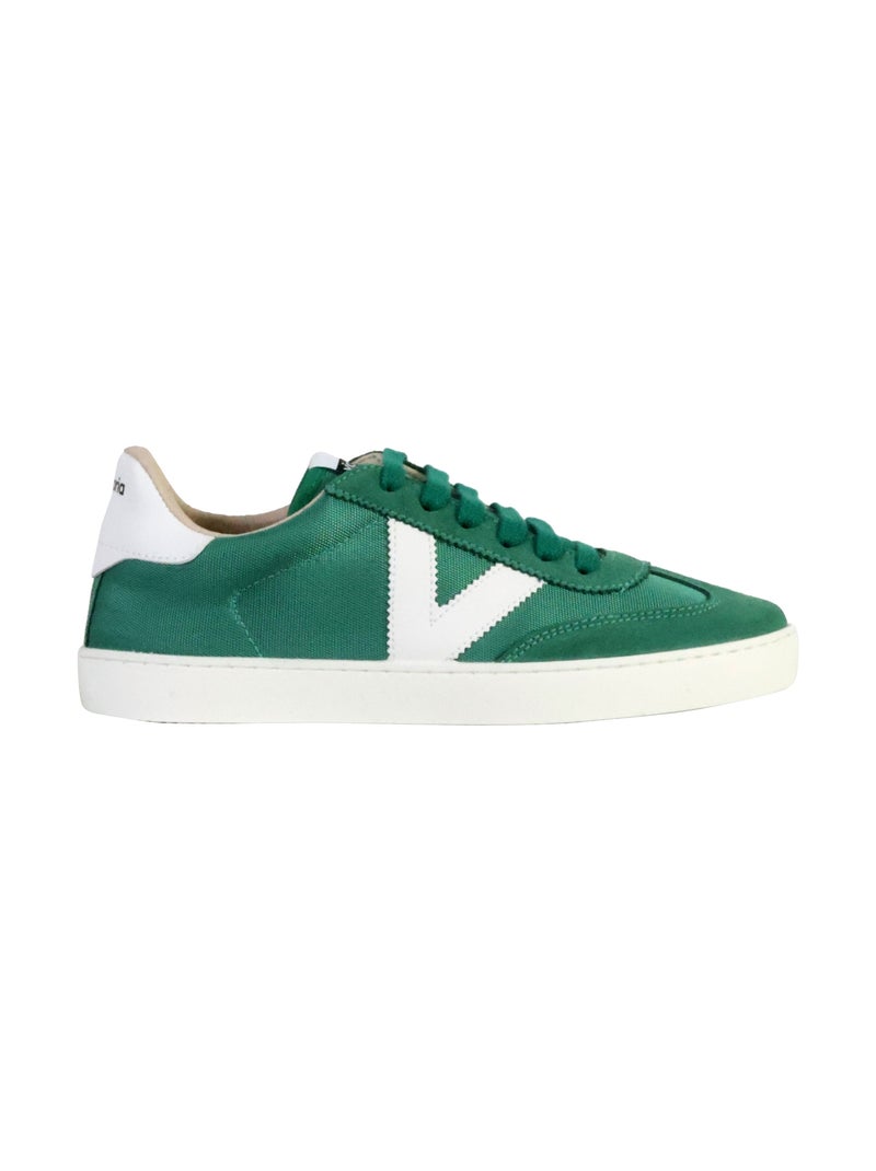 Basket Basse Cuir Victoria Vert - Kiabi