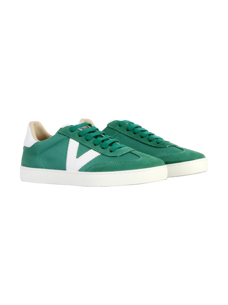 Basket Basse Cuir Victoria Vert - Kiabi