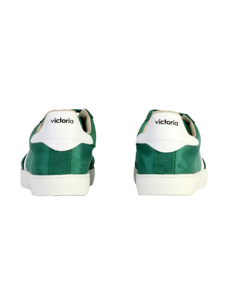 Basket Basse Cuir Victoria Vert - Kiabi