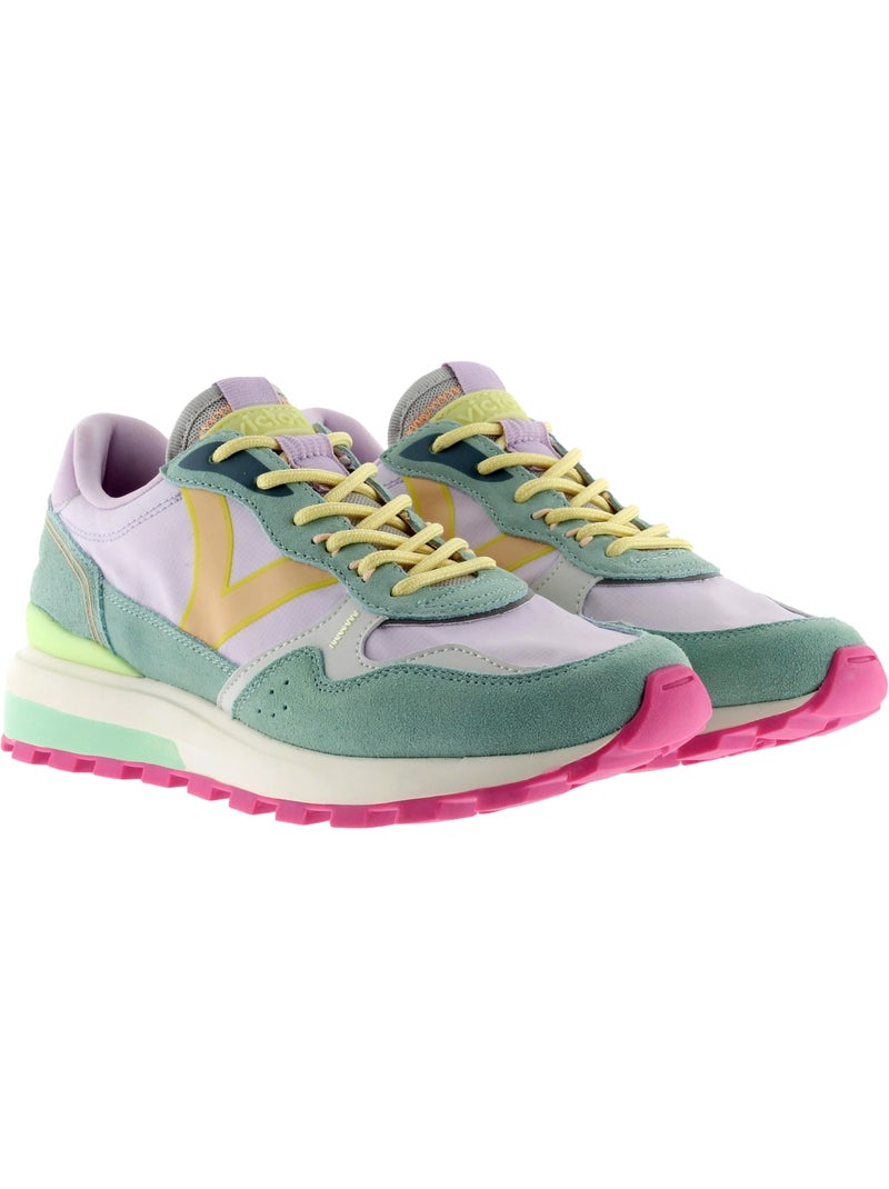 Basket Basse Cuir Victoria Violet - Kiabi