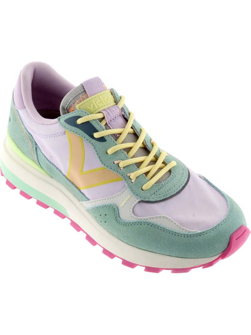 Basket Basse Cuir Victoria Violet - Kiabi