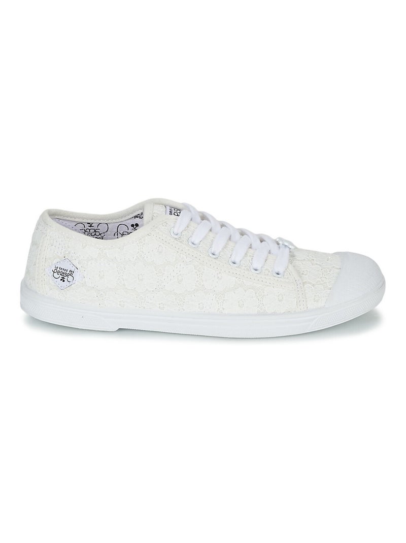 Basket Basse en Dentelle Pour Femme Blanc - Kiabi