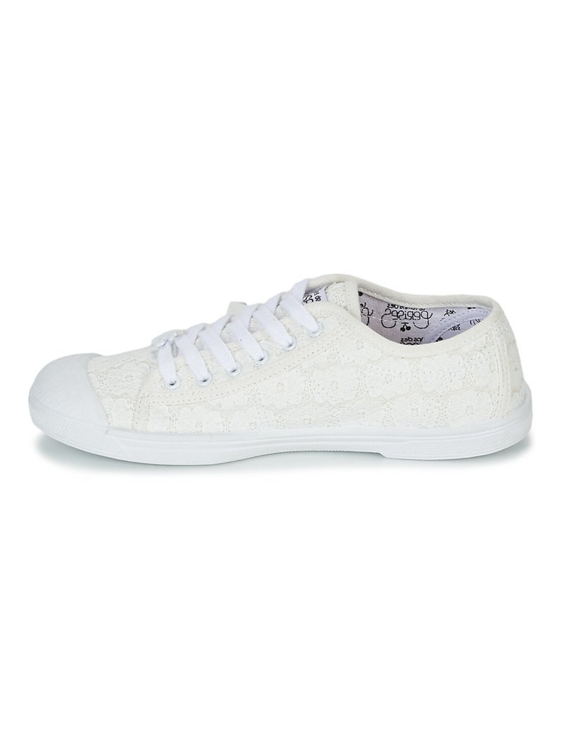 Basket Basse en Dentelle Pour Femme Blanc - Kiabi