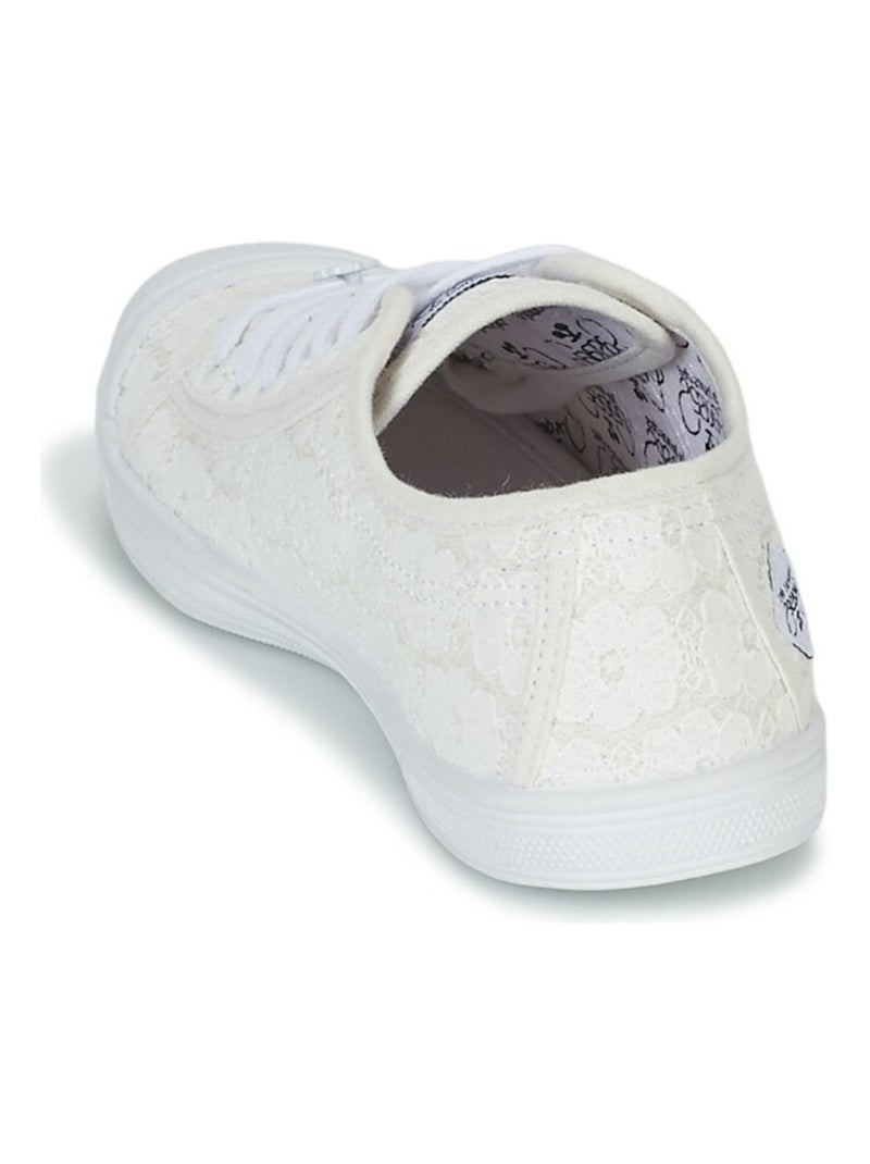 Basket Basse en Dentelle Pour Femme Blanc - Kiabi