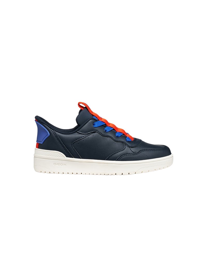 Basket Basse Enfant à Lacets Geox Washiba Bleu - Kiabi