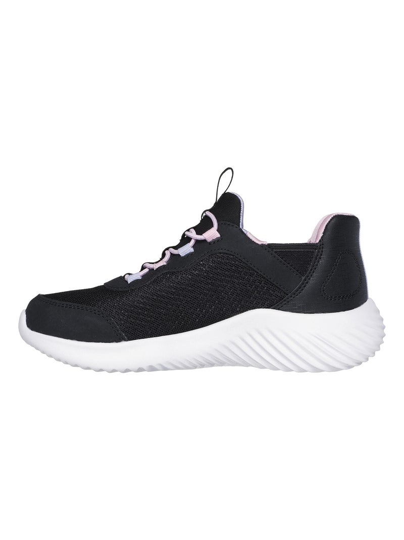 Basket Basse Enfant à Lacets Skechers Bounder Simple Cute Noir - Kiabi