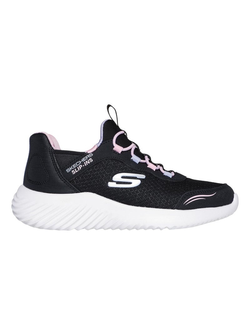 Basket Basse Enfant à Lacets Skechers Bounder Simple Cute Noir - Kiabi