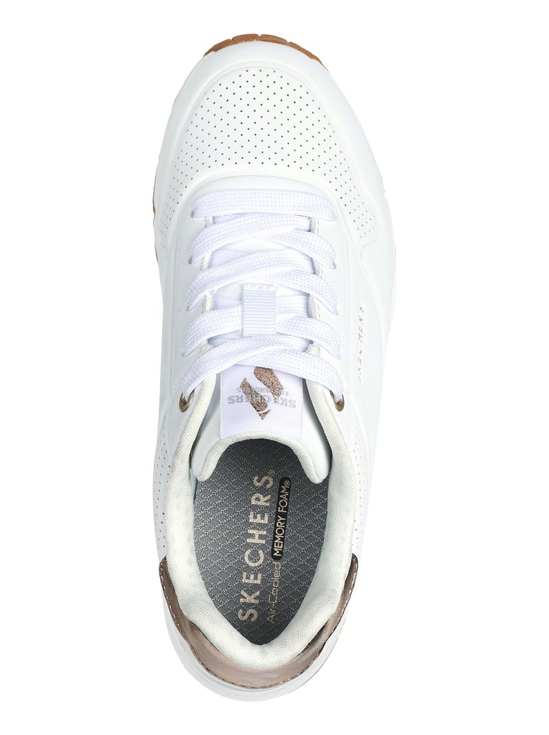 Basket Basse Enfant à Lacets Skechers Shimmer Away Blanc - Kiabi