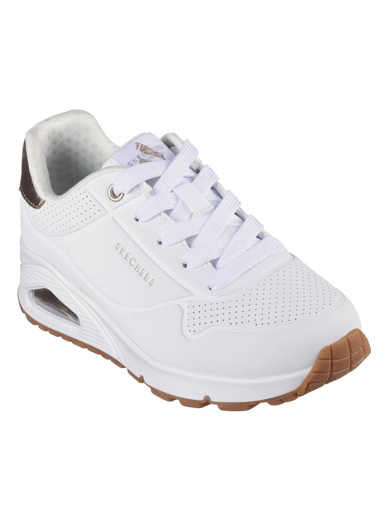 Basket Basse Enfant à Lacets Skechers Shimmer Away Blanc - Kiabi