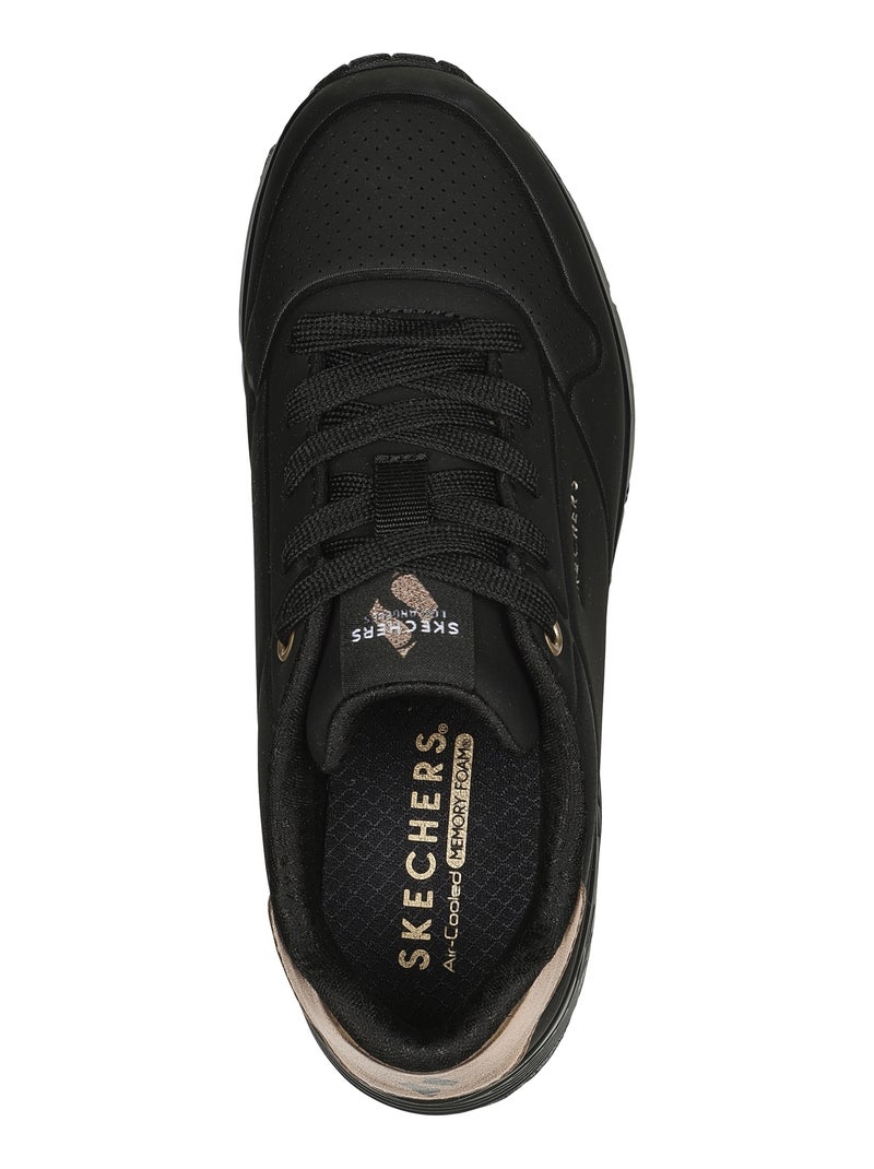 Basket Basse Enfant à Lacets Skechers Shimmer Away Noir - Kiabi