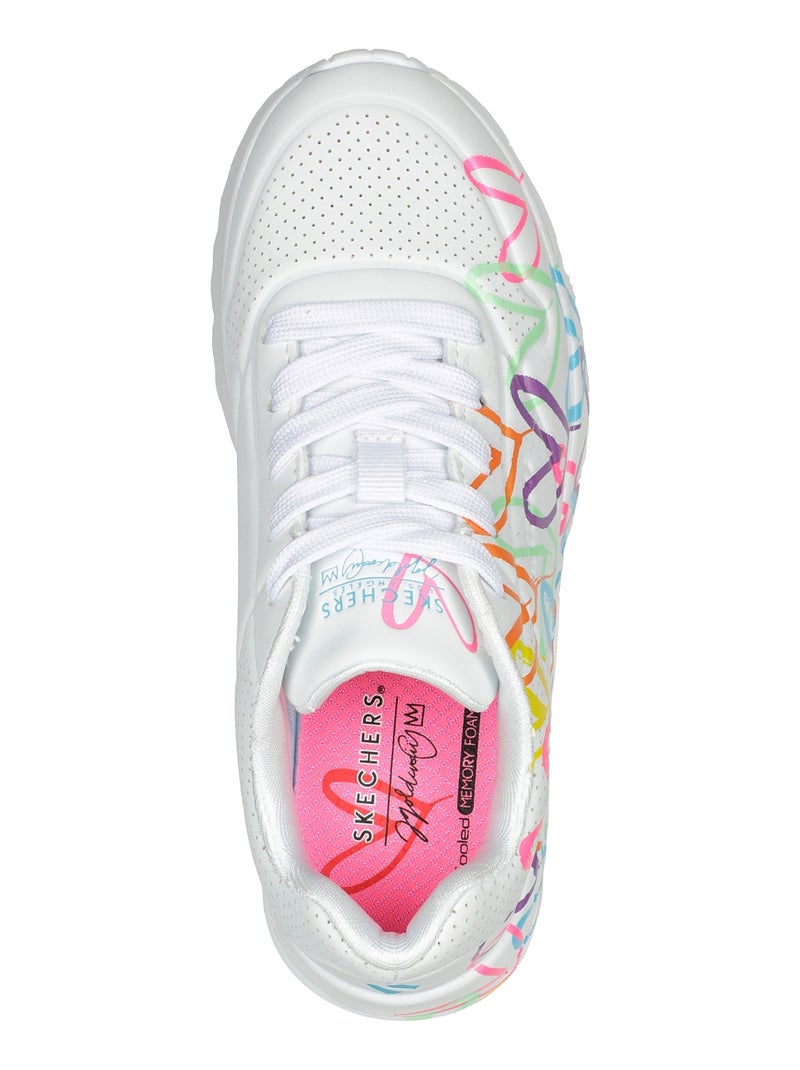 Basket Basse Enfant à Lacets Skechers Spread The Love Blanc - Kiabi