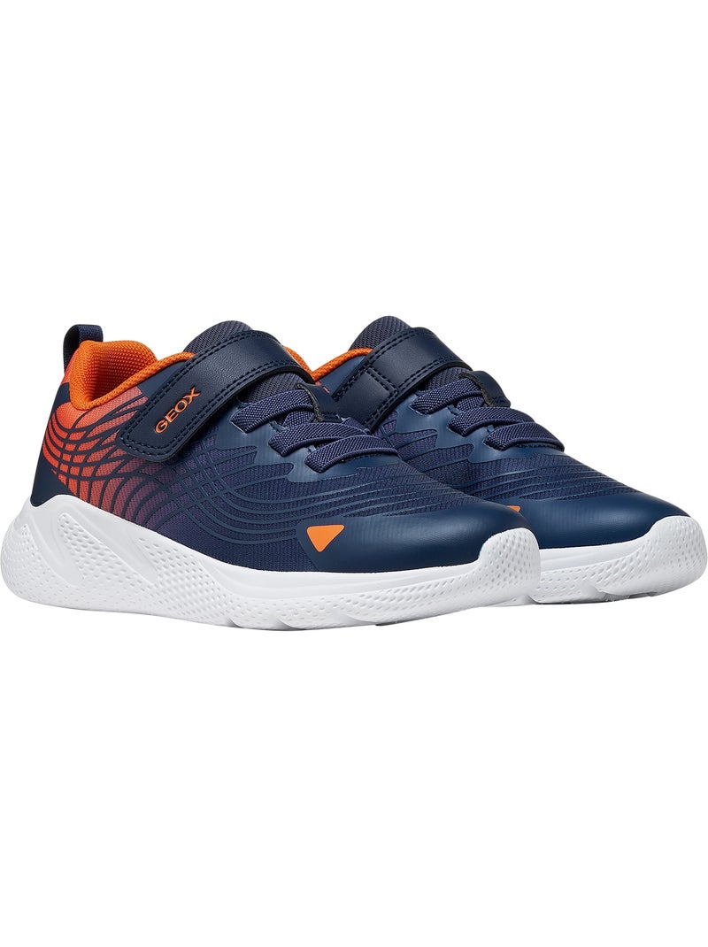Basket basse enfant à scratch geox sprintye boy Bleu - Kiabi