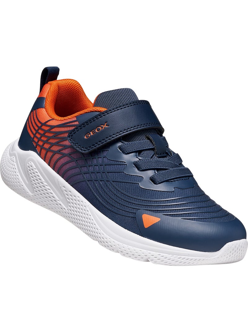 Basket basse enfant à scratch geox sprintye boy Bleu - Kiabi