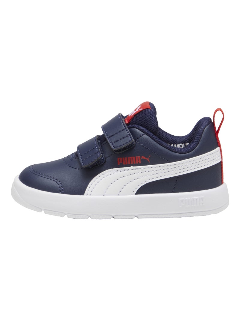 Basket Basse Enfant à Scratches Puma Courtflex V3 V inf Bleu - Kiabi