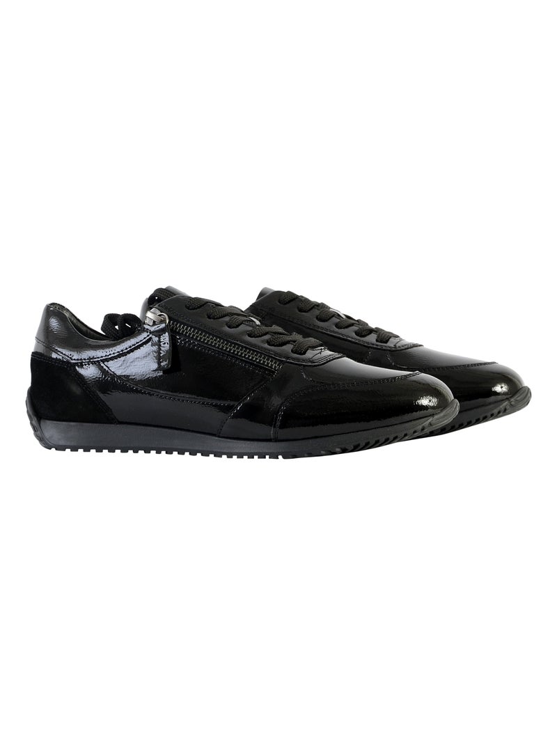 Basket Basse Geox Cuir Calithe Noir - Kiabi