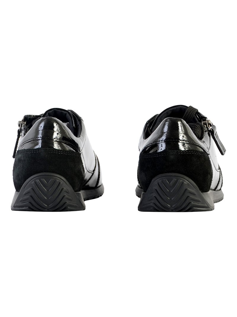 Basket Basse Geox Cuir Calithe Noir - Kiabi