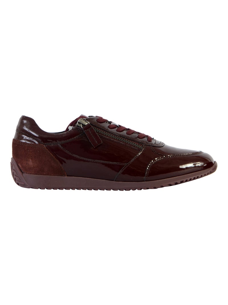 Basket Basse Geox Cuir Calithe Rouge - Kiabi