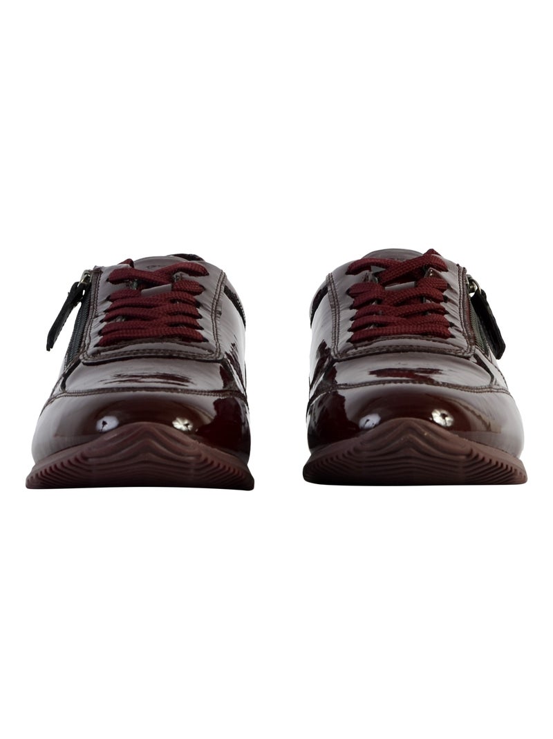 Basket Basse Geox Cuir Calithe Rouge - Kiabi
