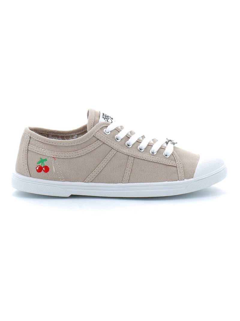 Basket Basse Pour Femme Basic Beige - Kiabi