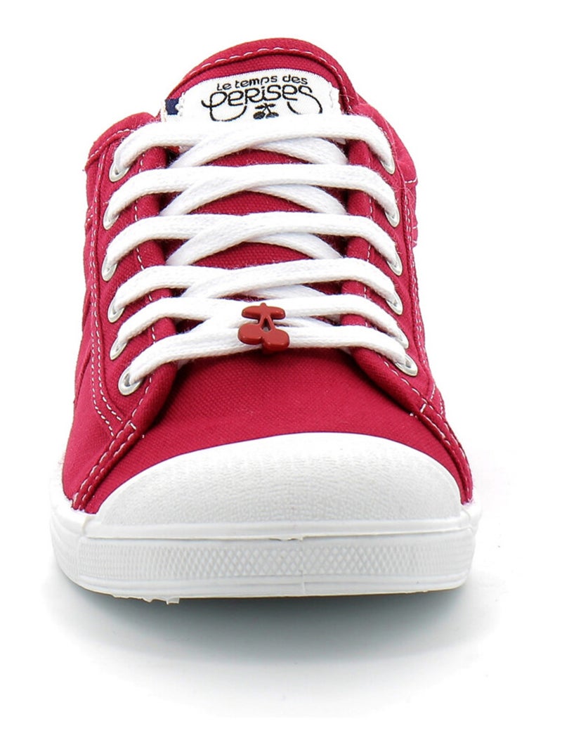 Basket Basse Pour Femme Basic Rouge - Kiabi