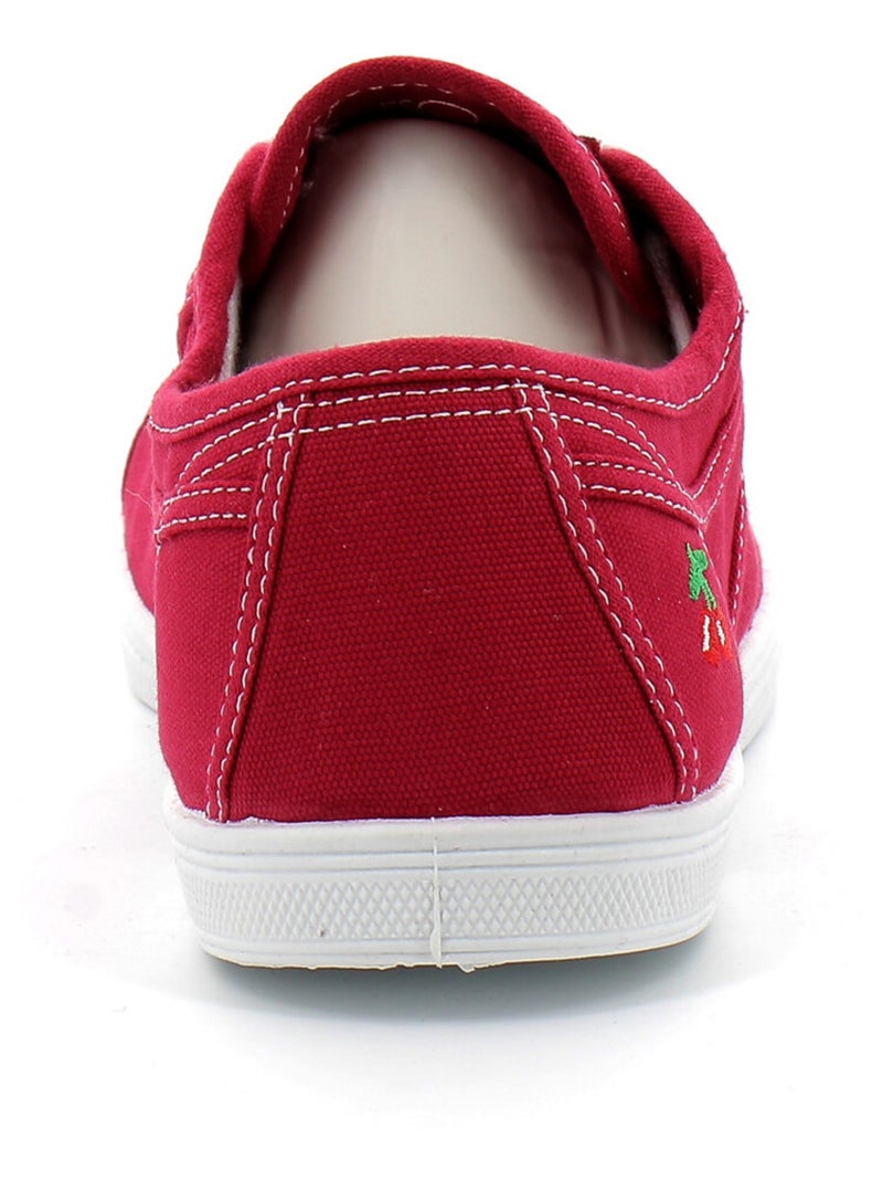 Basket Basse Pour Femme Basic Rouge - Kiabi
