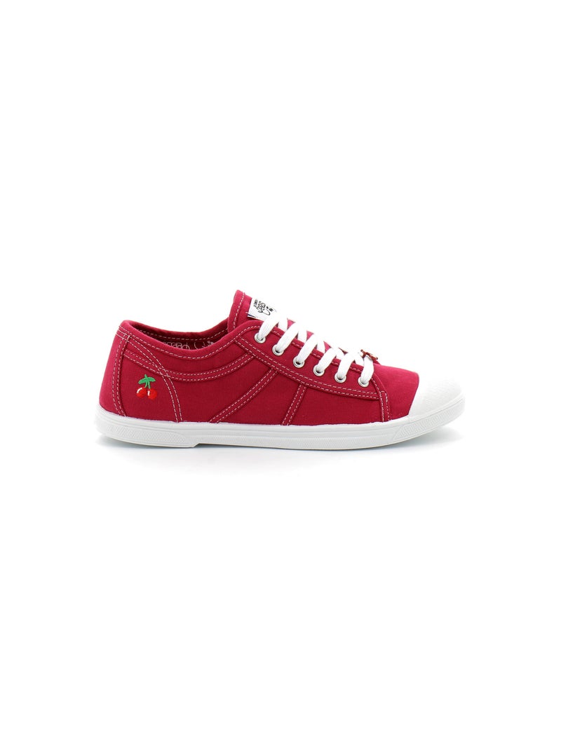 Basket Basse Pour Femme Basic Rouge - Kiabi