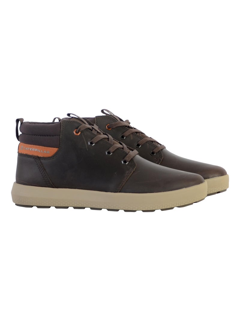 Basket Caterpillar Cuir Proxy Mid Marron - Kiabi