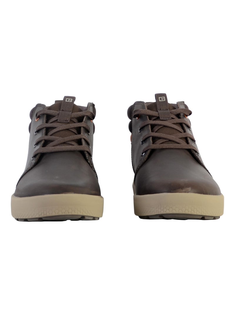 Basket Caterpillar Cuir Proxy Mid Marron - Kiabi