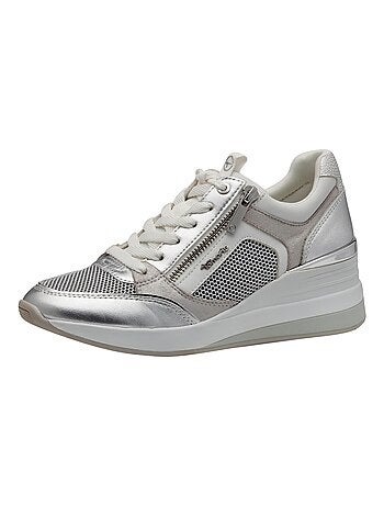 Basket Compensé Cuir Tamaris