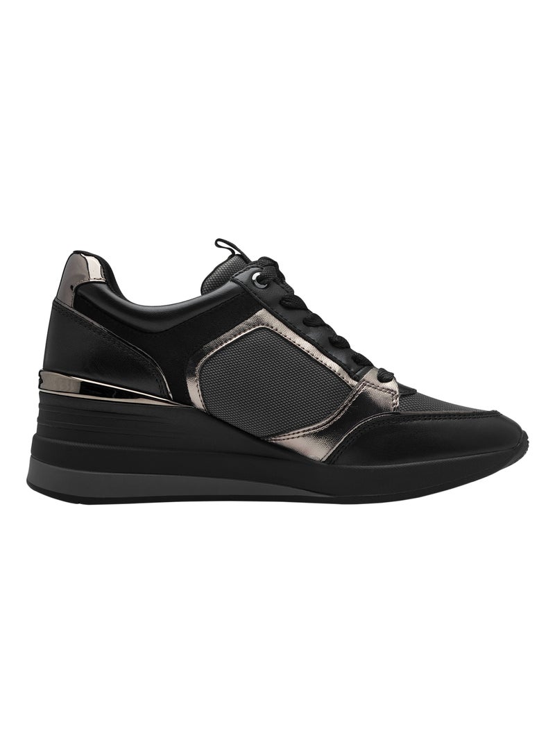 Basket Compensé Cuir Tamaris gris anthracite - Kiabi