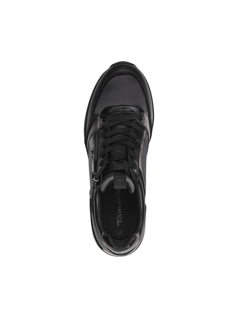 Basket Compensé Cuir Tamaris gris anthracite - Kiabi