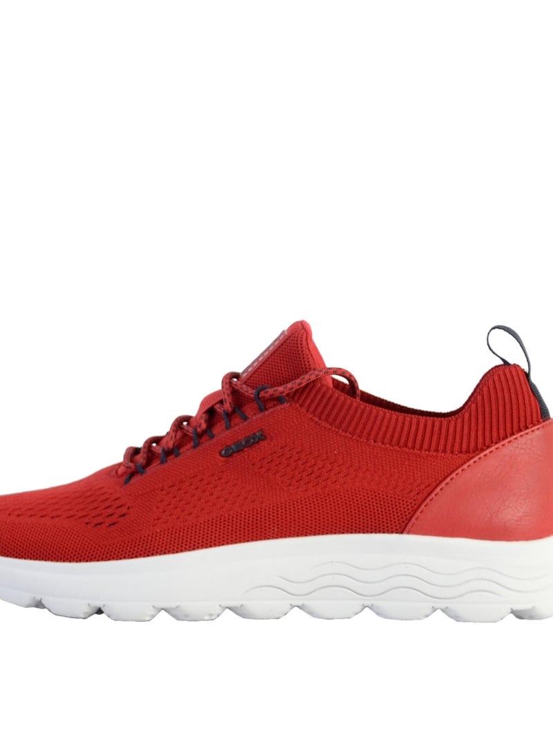 Basket confort à lacet Geox Spherica Rouge - Kiabi