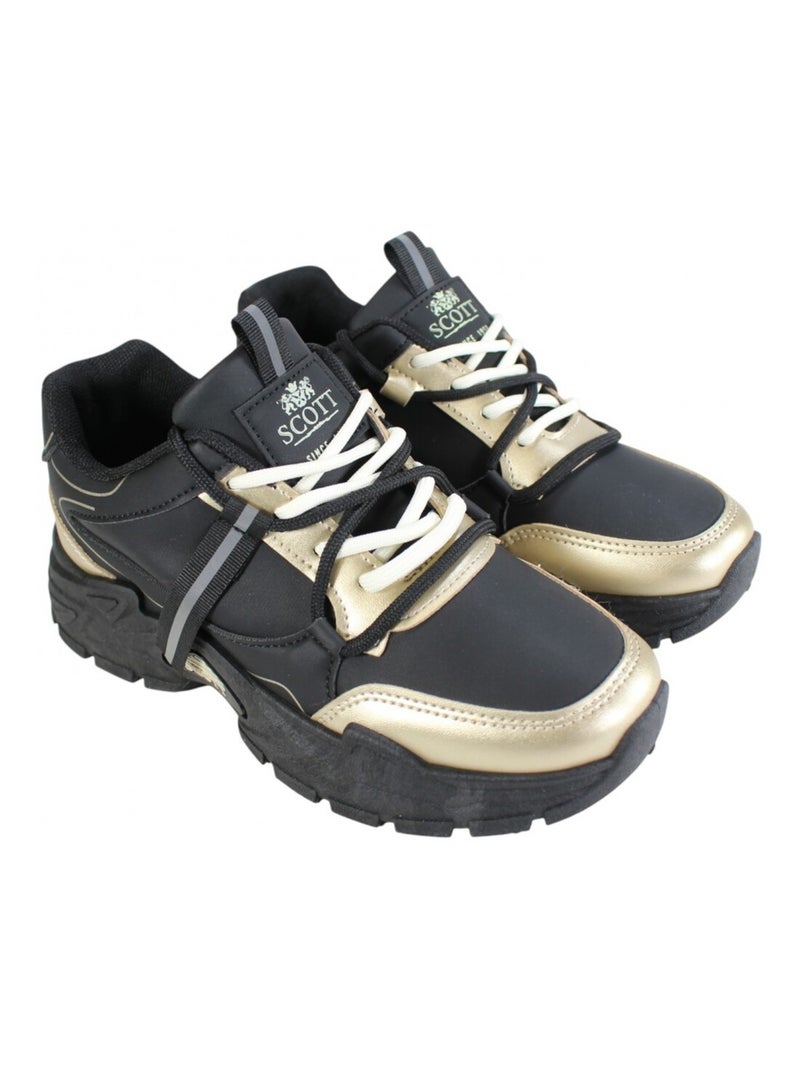 Basket Confort Scott Femme Noir Noir - Kiabi