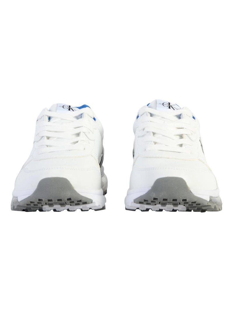 Basket Cuir Calvin Klein Jeans Juniors Low Cut Lace-up Blanc - Kiabi