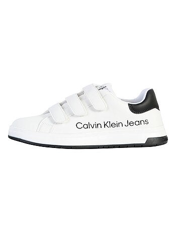 Basket Cuir Calvin Klein Jeans Juniors Low Cut Velcro