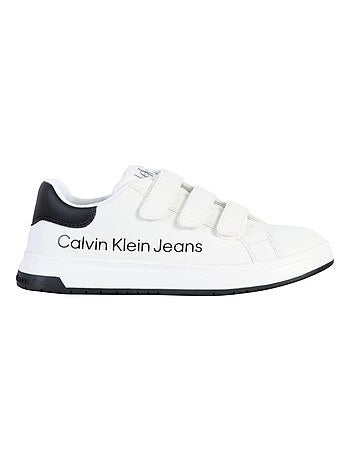 Basket Cuir Calvin Klein Jeans Juniors Low Cut Velcro
