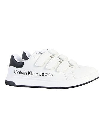 Basket Cuir Calvin Klein Jeans Juniors Low Cut Velcro