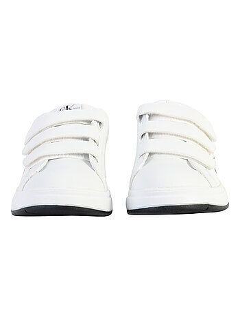 Basket Cuir Calvin Klein Jeans Juniors Low Cut Velcro