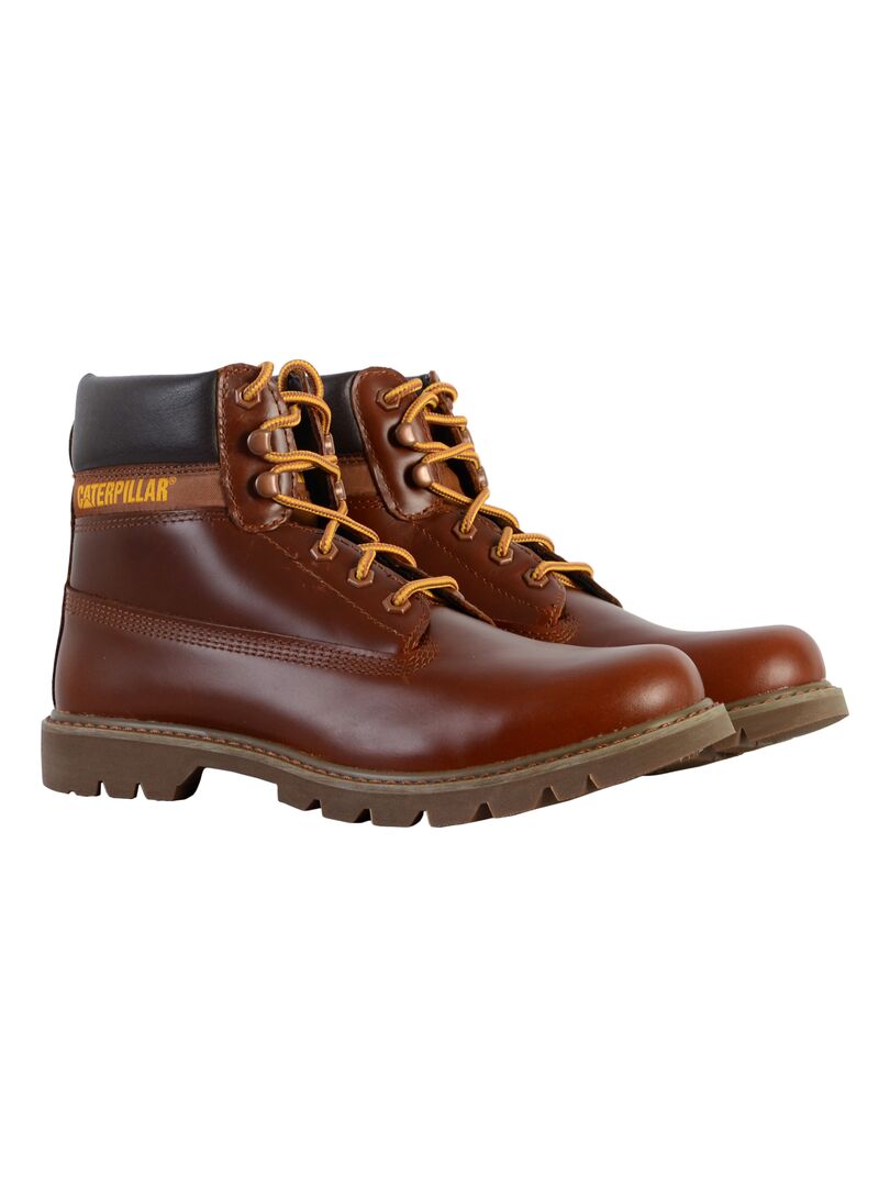 Caterpillar colorado cuir marron sale