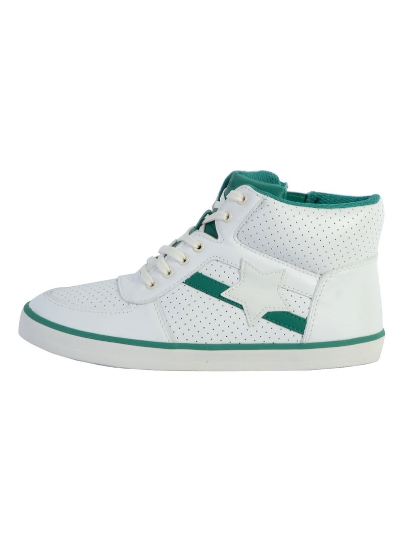 Basket Cuir Clarks Enfant City Flake K Blanc - Kiabi