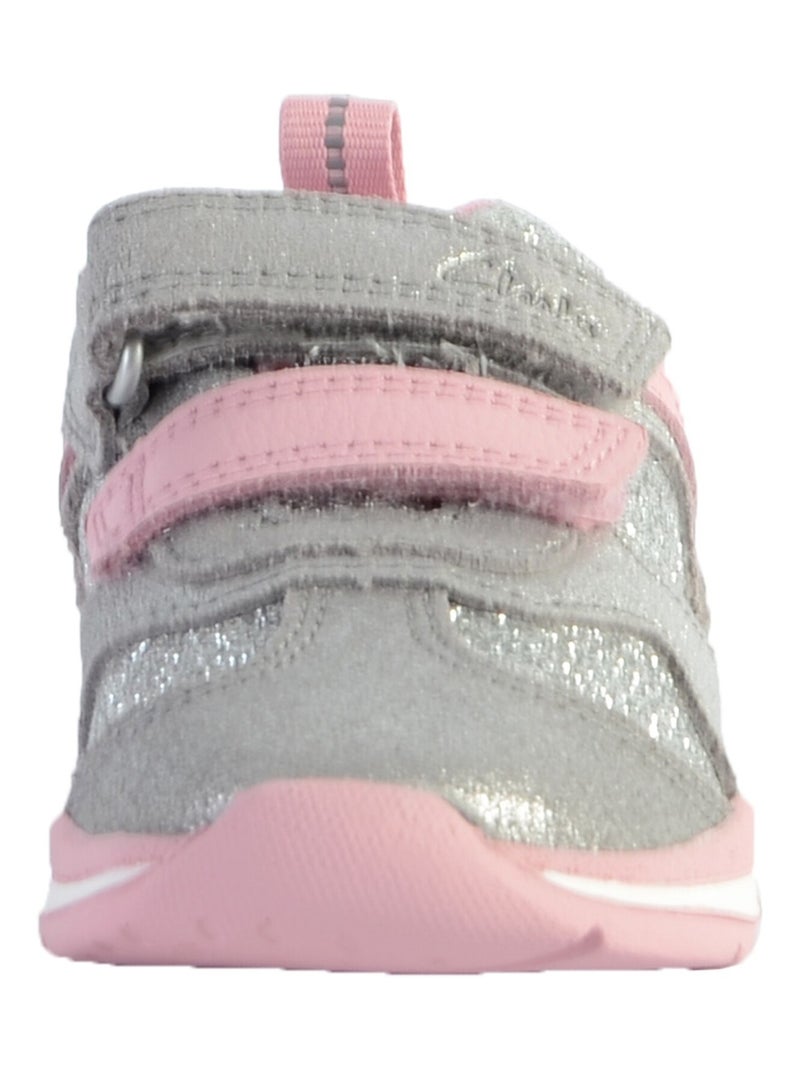 Basket Cuir Clarks Enfant Ferris Run Gris métalique - Kiabi