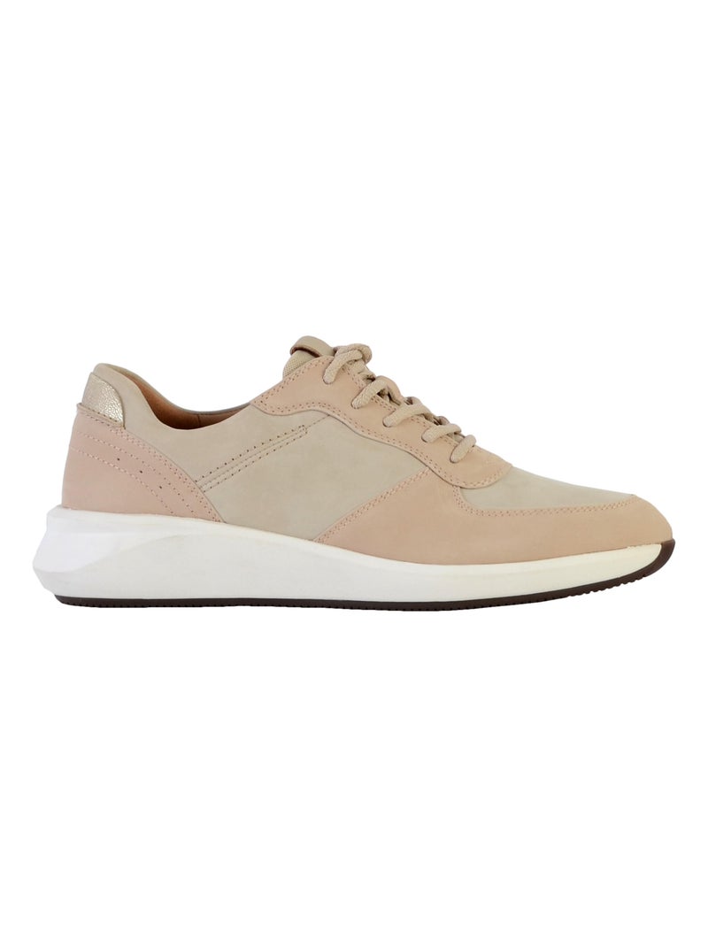 Basket cuir Clarks Un Rio Sprint Beige - Kiabi