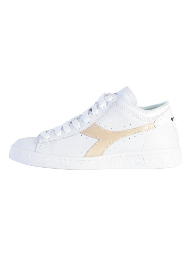 Basket cuir Diadora Game Row Cut Metal Blanc - Kiabi