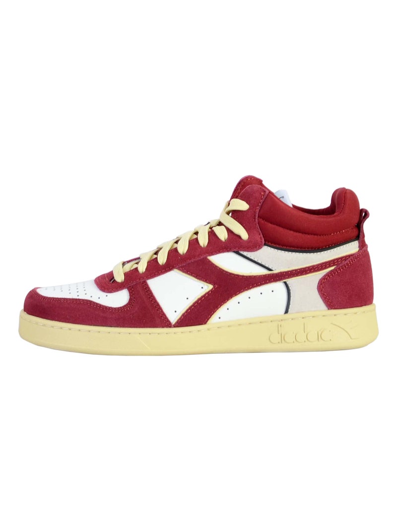 Basket Cuir Diadora Magic Demi Cut Blanc - Kiabi