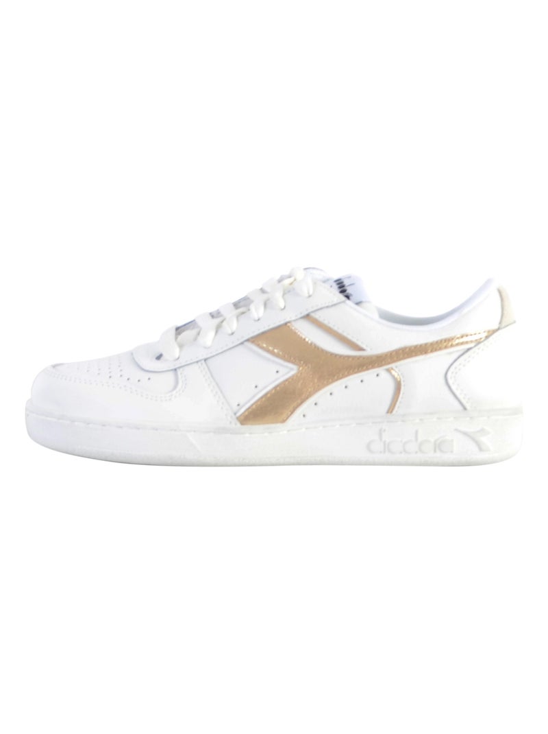 Basket Cuir Diadora Magic Low Metal Blanc - Kiabi