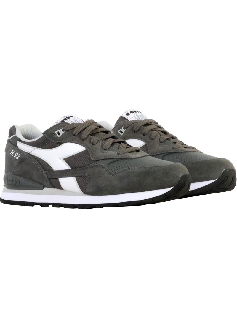 Basket Cuir Diadora N.92 Advance Gris Blanc - Kiabi