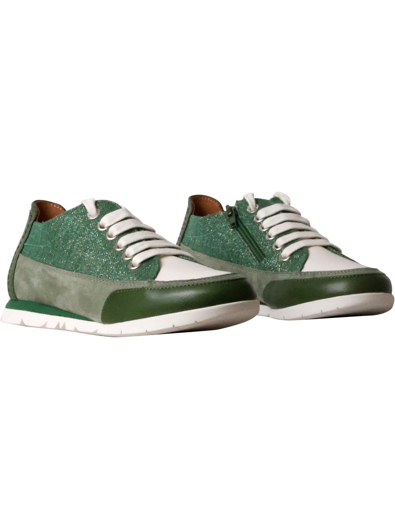 Basket Cuir Emilie Karston Camina Vert - Kiabi