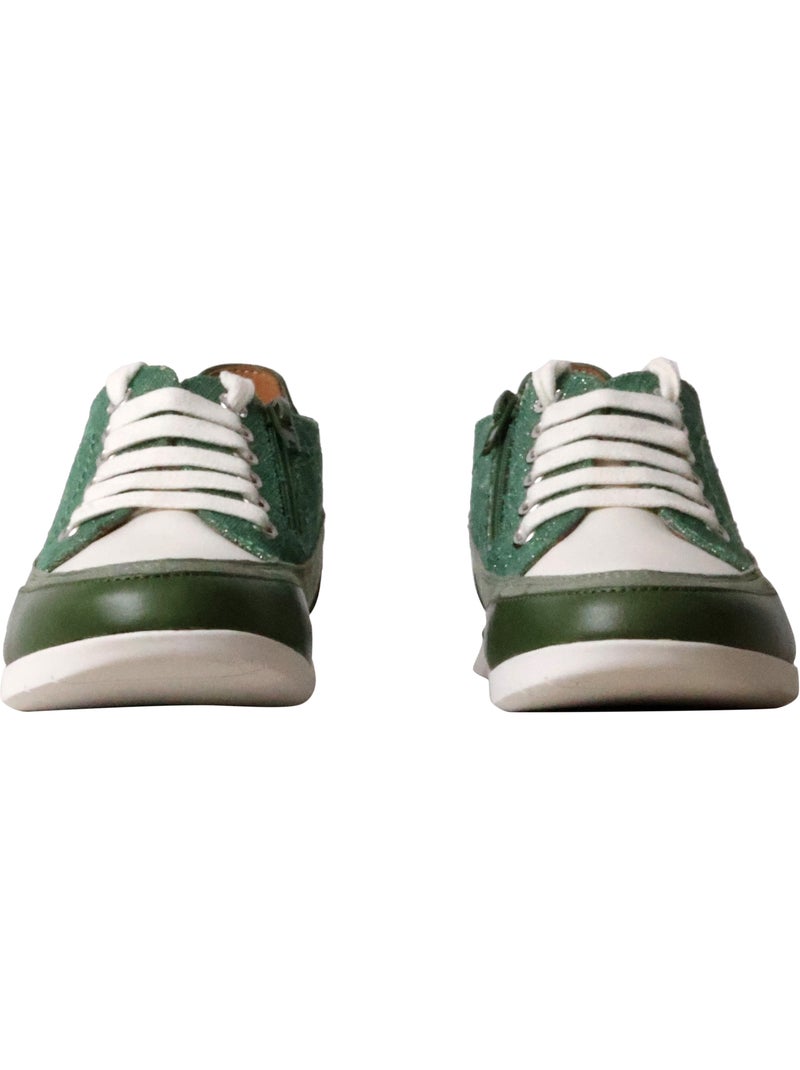 Basket Cuir Emilie Karston Camina Vert - Kiabi